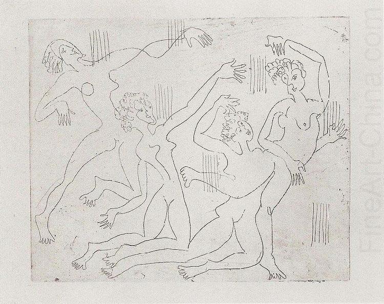 Dance-shool - etching, Ernst Ludwig Kirchner